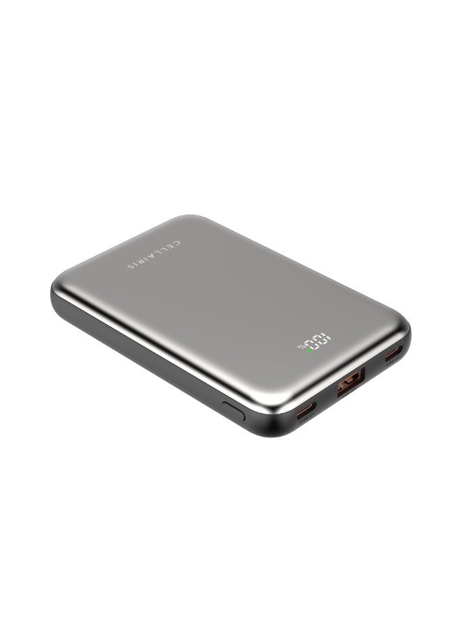 Cellairis Power Lux Mini 10000mAh Power Bank, 20W PD Fast Charging, Dual Type-C Ports, Digital Battery Display - Image 3